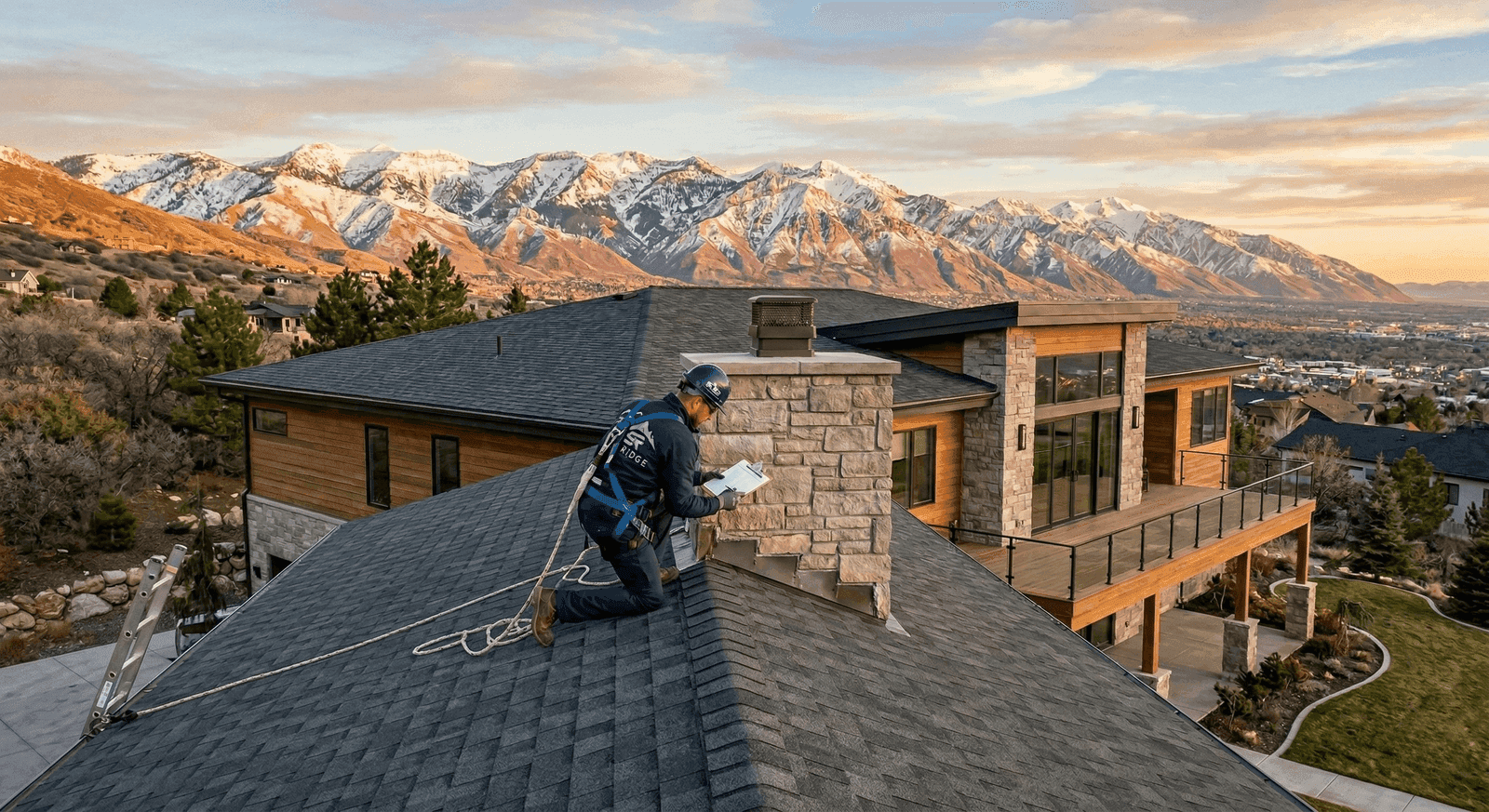 Skyridge Ricky repairing a roof leak in Utah