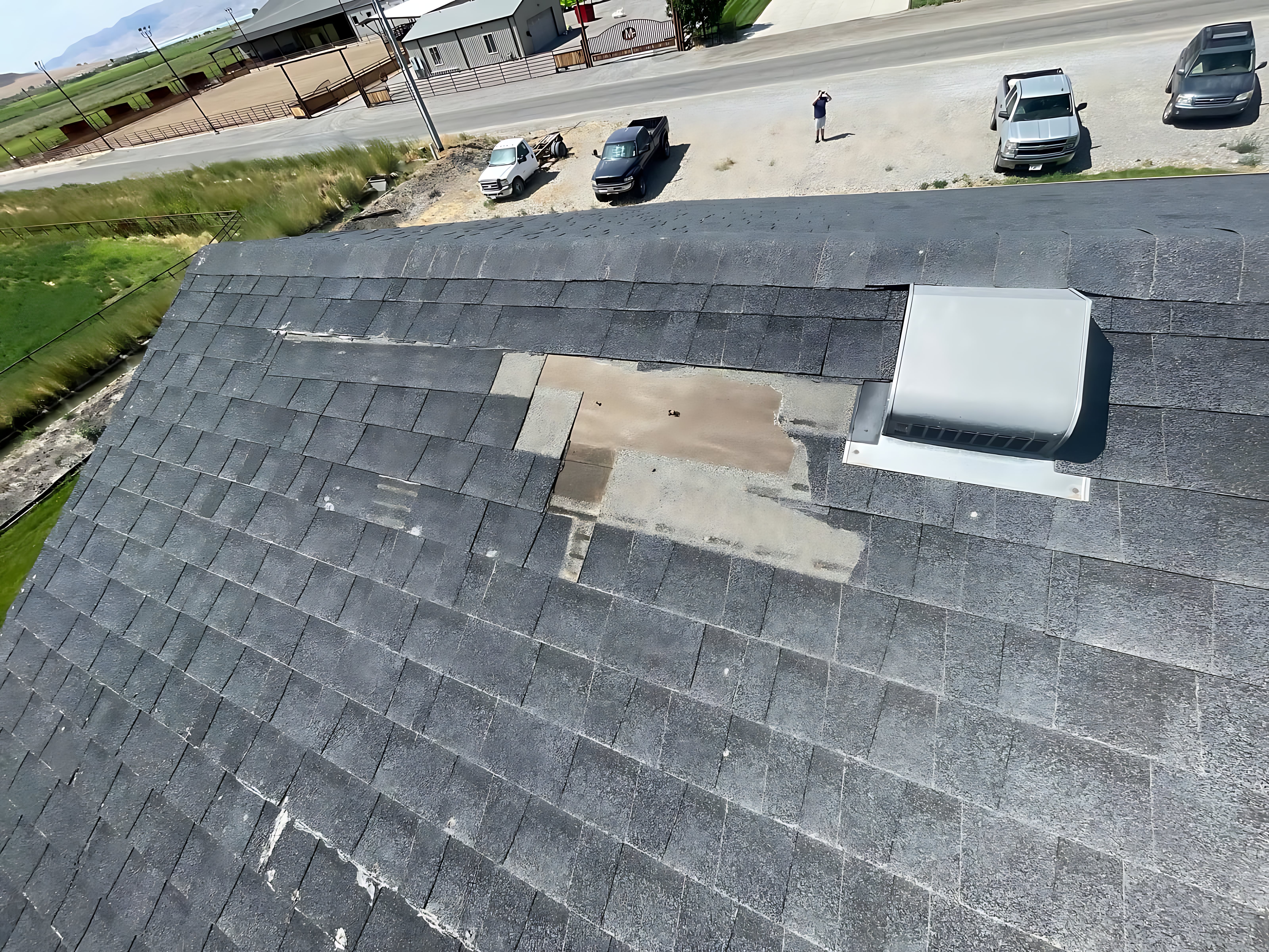 Shingle Roof Replacement After Storm Damage (Utah Example) before