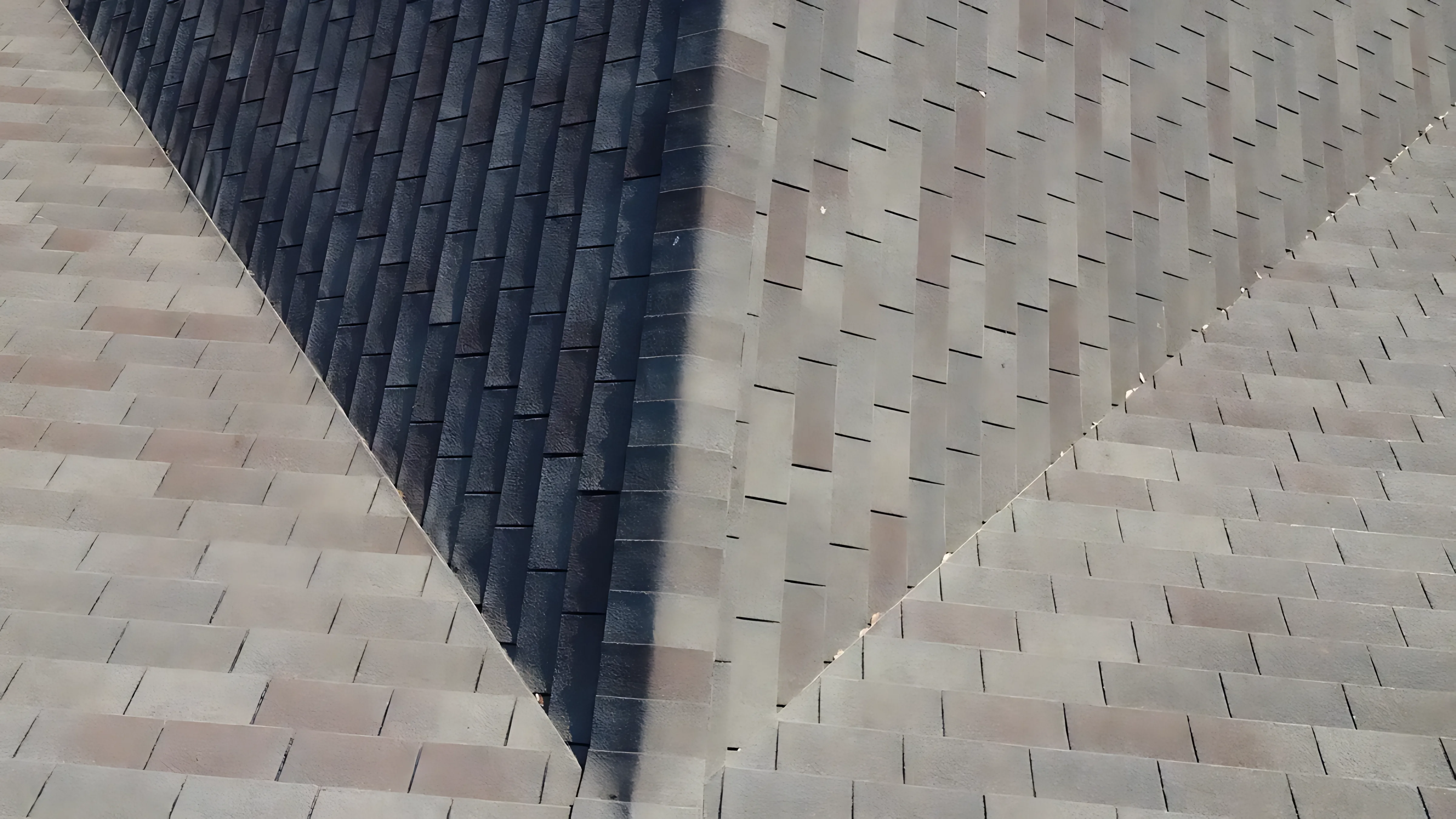 Difficult roof access requiring specialized staging and safety equipment
